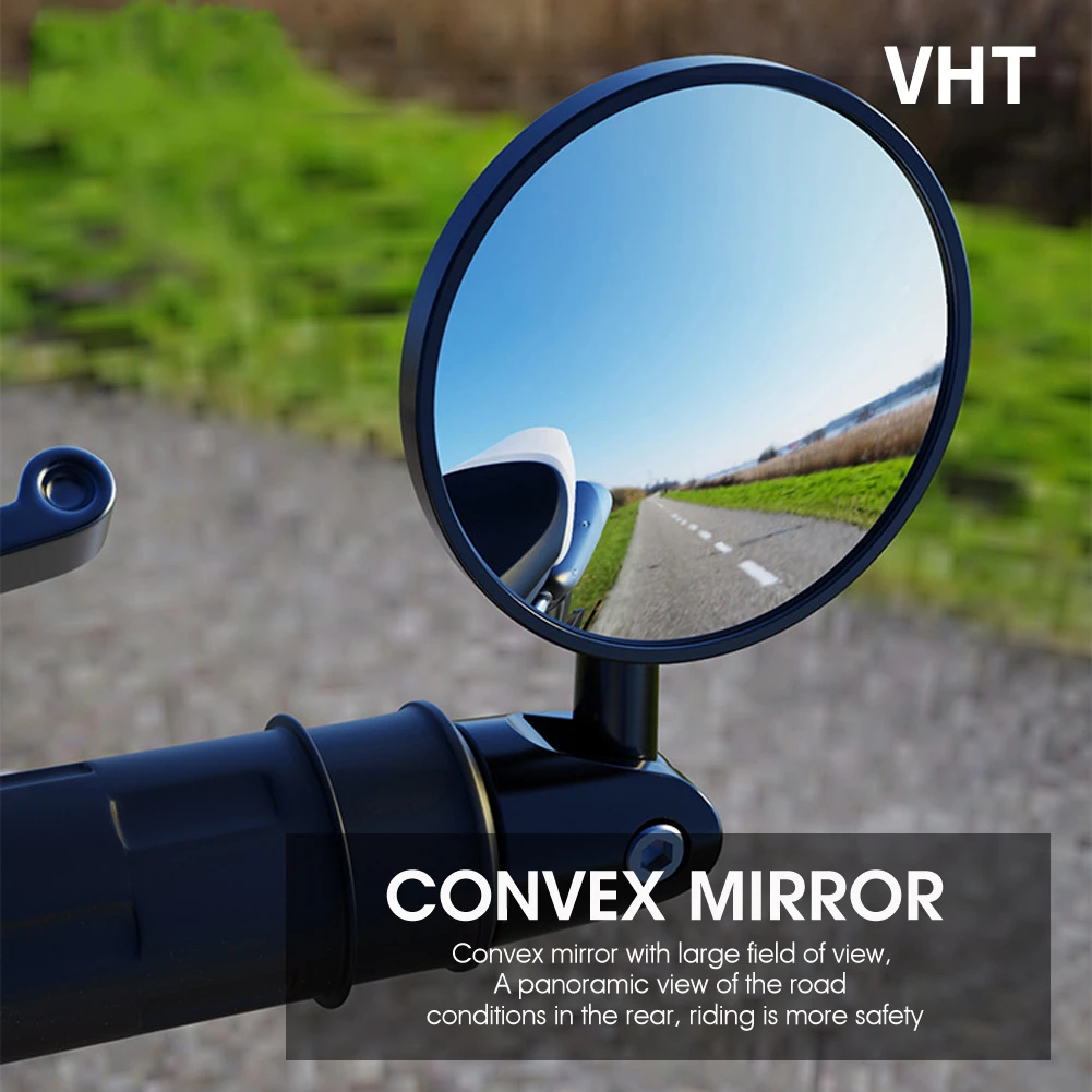 Motorcycle Mirrors 2pcs Motorcycle Rear View Mirrors Round 7/8