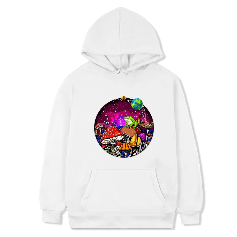 

Magic Mushrooms Y2k Hoodie Anime Harajuku Style Comfortable Fashion Sweater Various Colors and Sizes Are Available