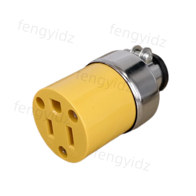 America L5-15P L5-15R US Connector 15A Extension Tripolar Wired Receptacle Male Female Anti-Loose Locked Plug Socket Type B