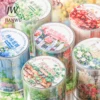 JIANWU 50mm*200cm Fence Plant Series Vintage Flower Landscaping Material Collage PET Tape Creative DIY Journal Stationery 2