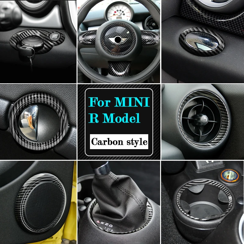 

Car Interior Plastic Decoration Protective Cover Carbon Style Sticker For M R 55 R 56 R 57 R 58 R 59 R 60 R 61 Car Modification