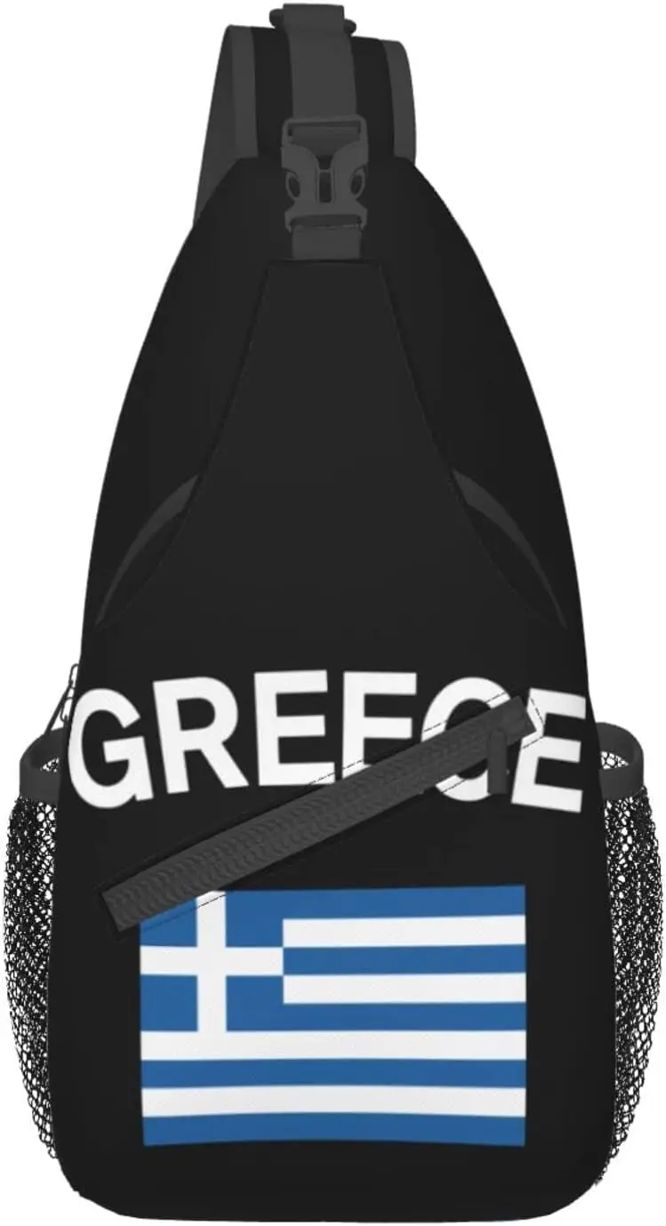

Greece Greek Flag Hiking Daypacks Cross-body Sling Backpack for Men Women Outdoor Cycling Hiking Travel