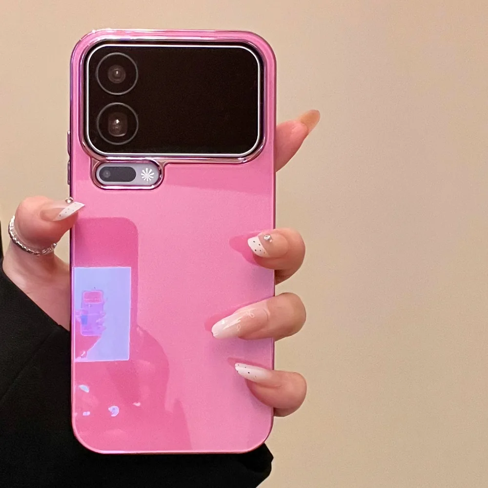 Luxury Electroplating Glass Phone Case - Solid Color Shockproof Protection Shell
