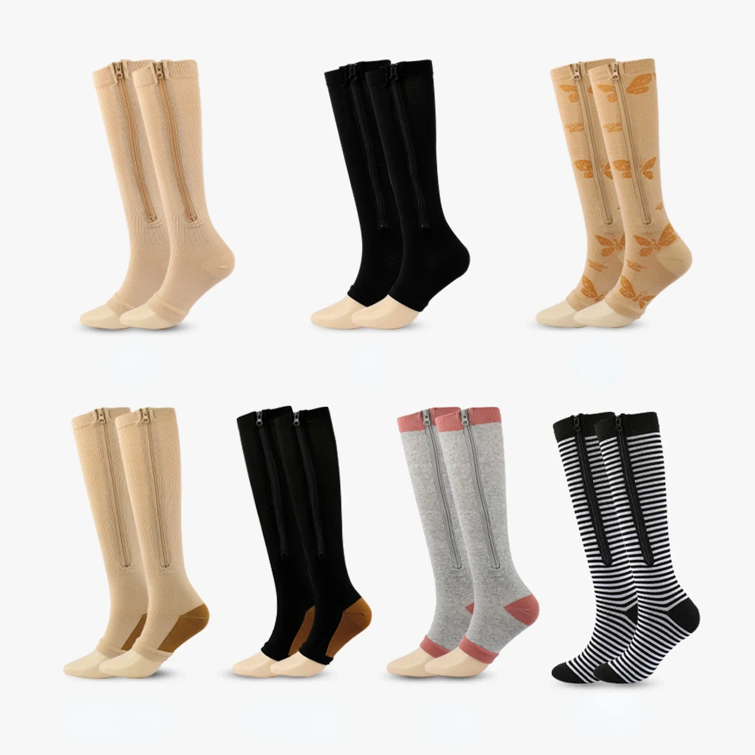 

Relief Support Sox Men Toe Pain Stockings Hose Socks Women Medical Leg Prevention Beauty Open Varicose Compression Veins Zipper