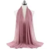 Femmes musulmanes en mousseline de soie Hijab châles écharpe Modal coton Jersey Hijabs plaine douce pour femme musulman Voile bandeau 70*180 cm islamique