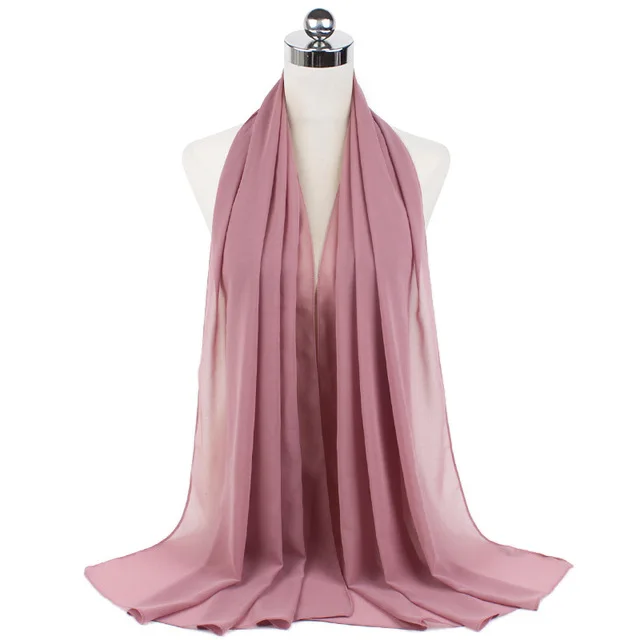 Femmes musulmanes en mousseline de soie Hijab châles écharpe Modal coton Jersey Hijabs plaine douce pour femme musulman Voile bandeau 70*180 cm islamique
