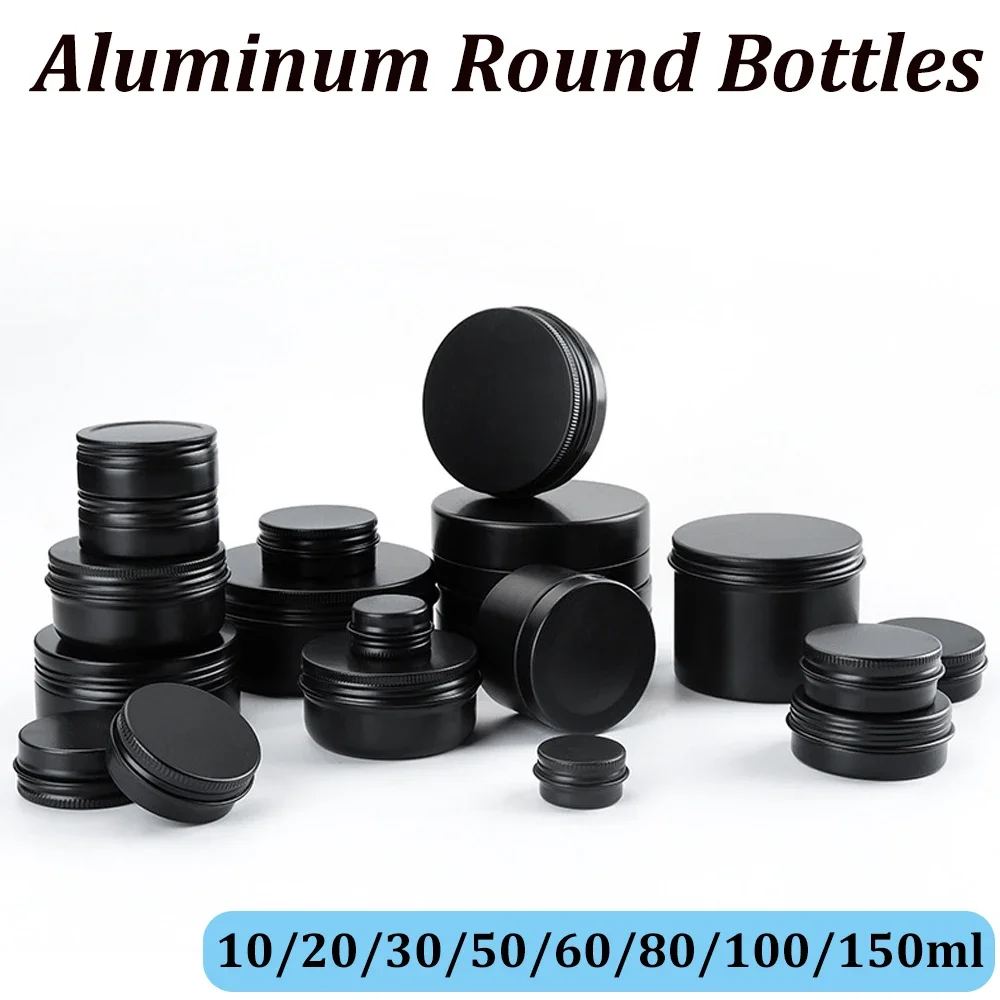 Aluminum Tin Jars Containers Leak Proof Cosmetic Tin Jars Containers Round Screw Lids Empty Refillable Cosmetic 12PCS storage jar