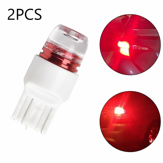 2pcs Red Strobe Flashing Blinking LED Lamp Brake Tail Light