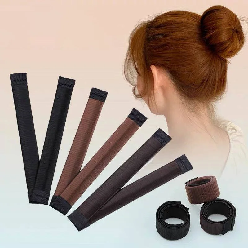 Lady Girl accessori per capelli Sweet French Dish Made Hair Band Ball Twist Magic DIY Tool Bun Maker ciambelle sintetiche Bud Head Band