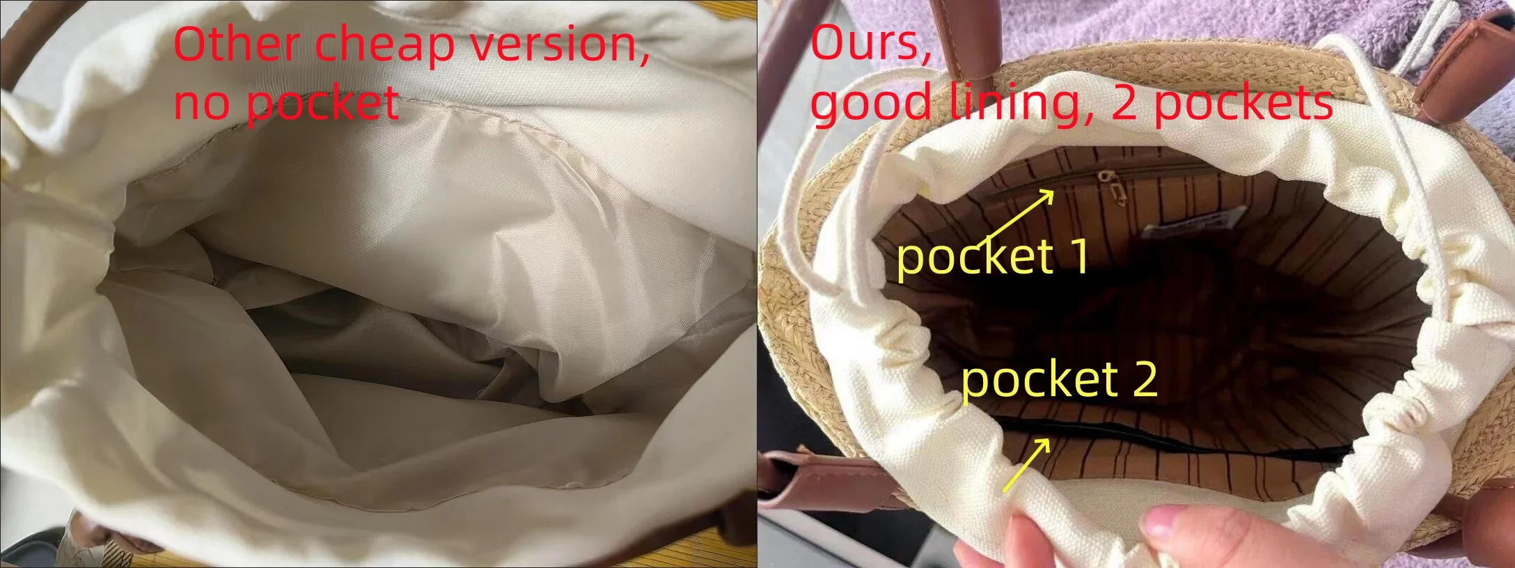 Bolso de paja de gran capacidad