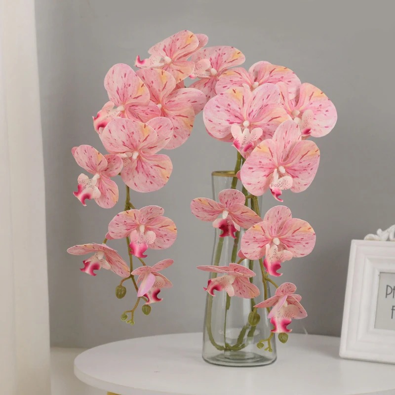 9heads 100cm künstliche Schmetterling Orchidee Blumen echte Berührung Motte Orchideen gefälschte Blume für Hochzeits fest Party Home Dekoration – Detail 4