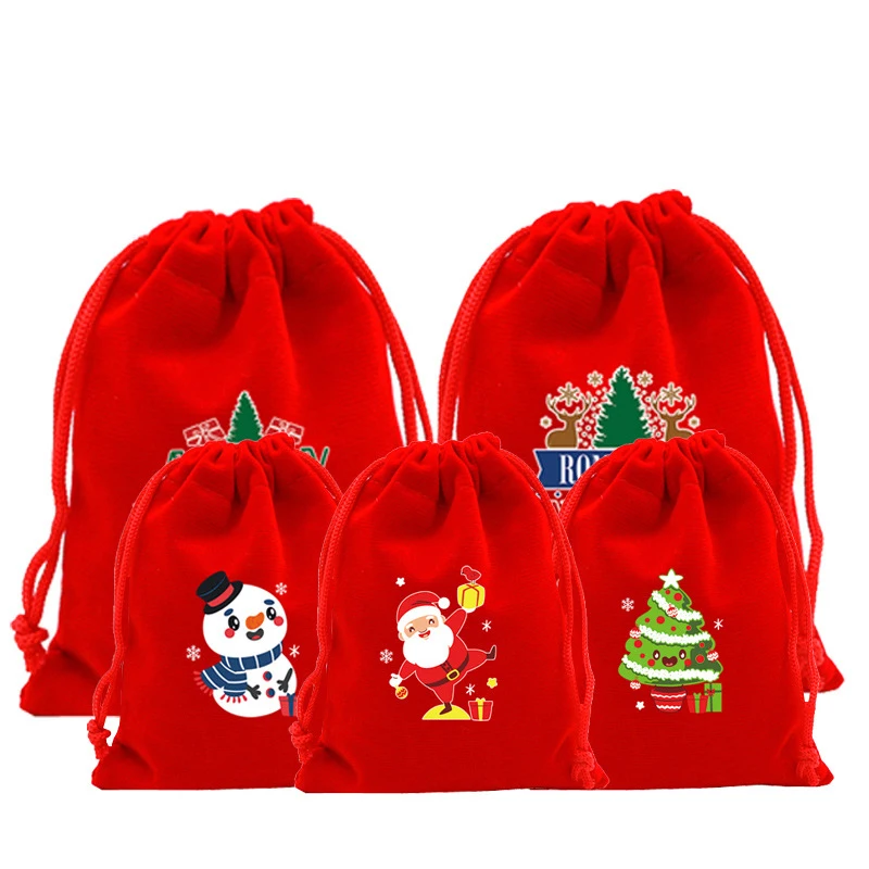 Confezione regalo di Natale, motivo: renna, Babbo Natale, pupazzo di neve