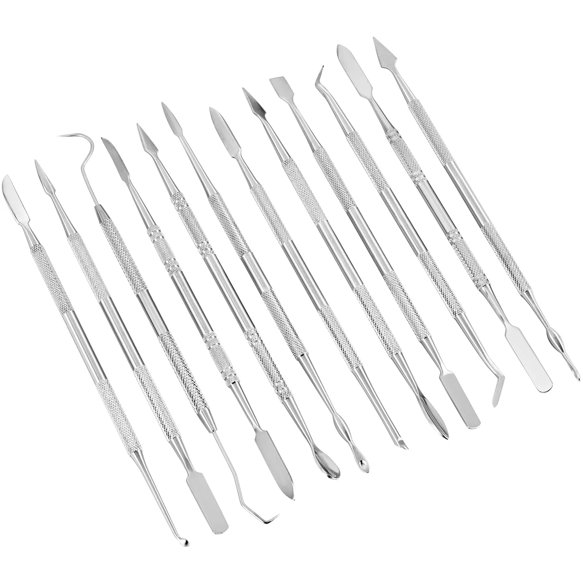Wax Carvers Set Double Ended Dental Wax Modeling Sculpting Tools Dental Picks Polymer Pottery Clay Carving Tool 12 Pcs