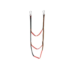 Folding Portable Boat Boarding Ladder - Yacht Marine Nylon Rope Lifter (Red 3 Step)