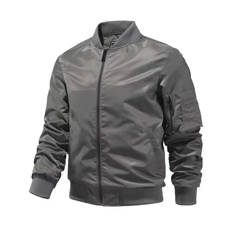 Solid Color Bomber Jacket Men Fashion Aviator Baseball Jacket New In Outerwears Spring Autumn Ropa Hombre Jackets for Men S-5XL