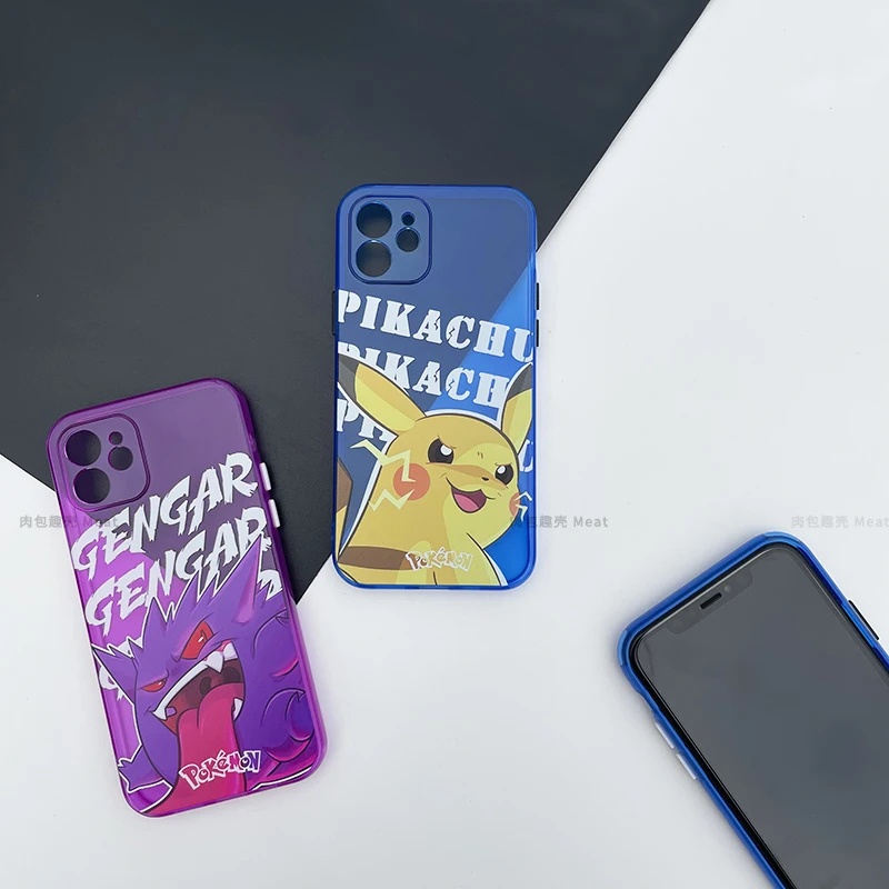 2022 Pokemon Pikachu Cases For iPhone 11 12 Pro MAX 6S 7 8 Plus XS MAX 12 13 Mini X XR SE 2020 Back transparent Coque Funda iphone se leather case