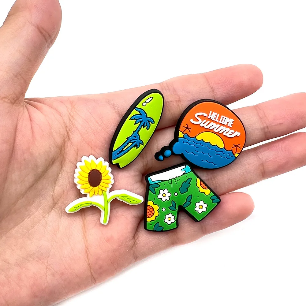 Hot Sale PVC 1Pcs Summer Beach Shoe Charms Pin for Crocs
