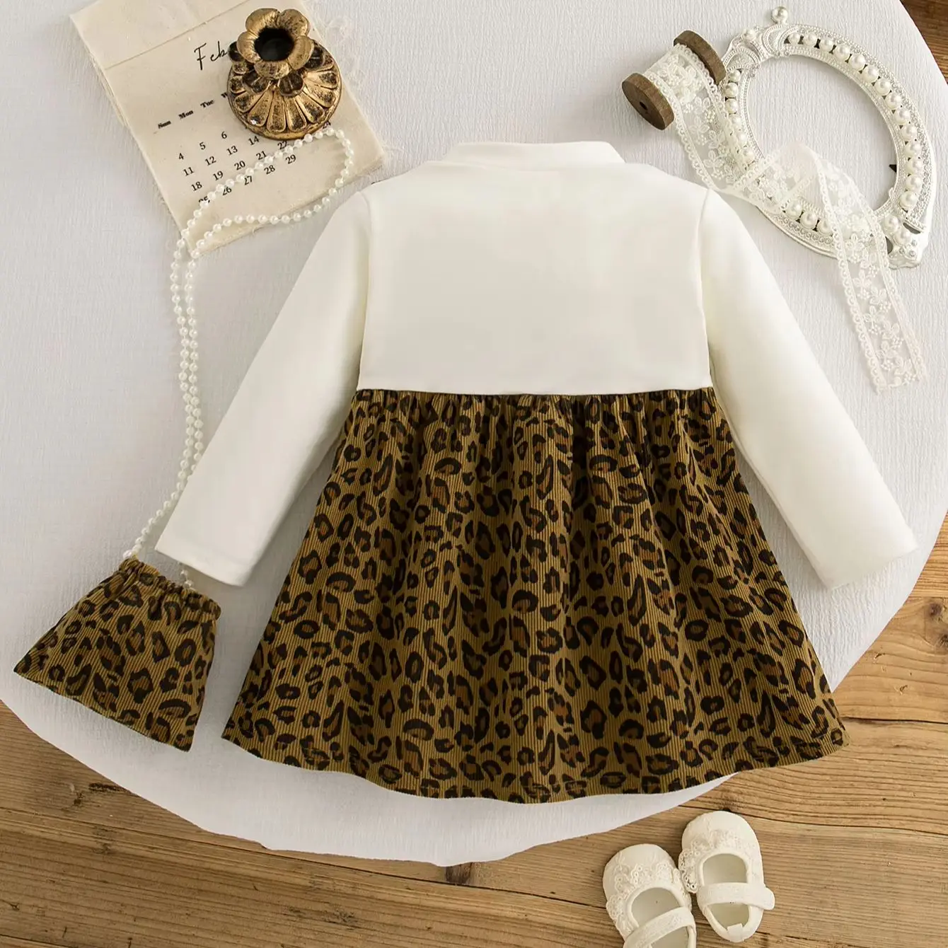 Newborn Girls Animal Print Dress 2