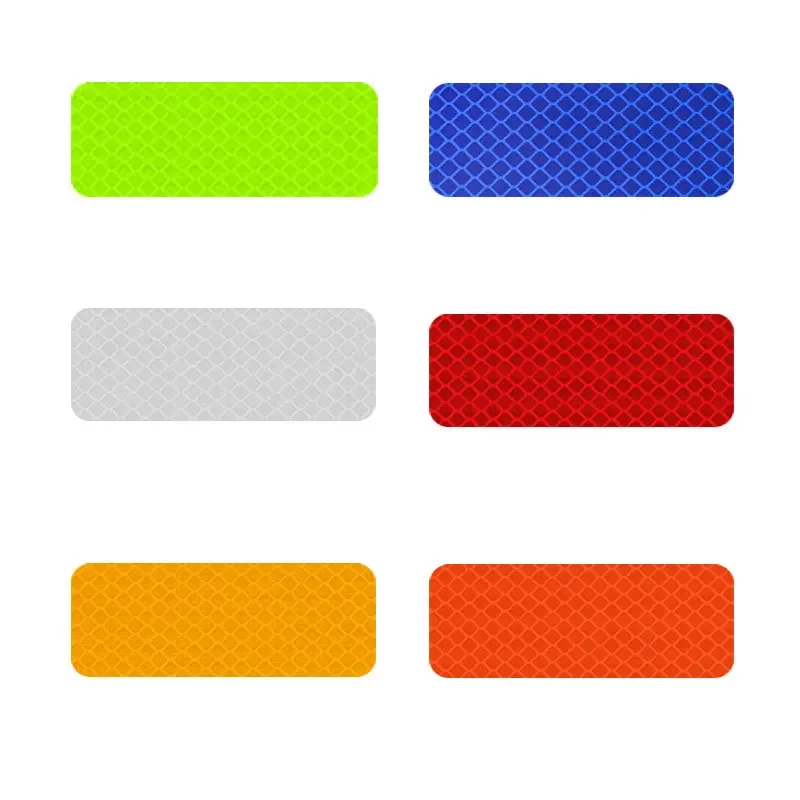 

10PCS 3X8cm Reflective Warning Strip Tape Car Bumper Reflective Strips Secure Reflector Car Stickers and Decals Car Styling