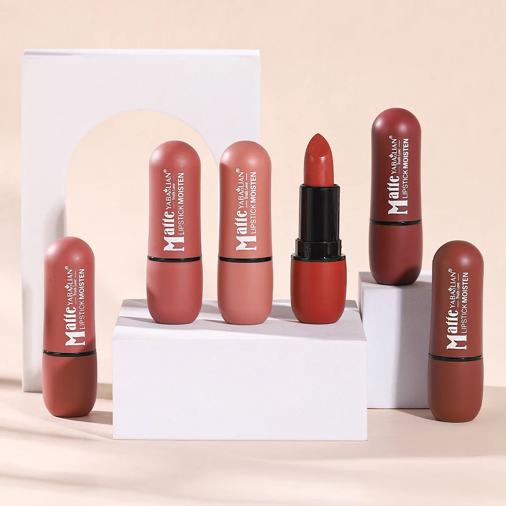 6 Farben Lippenstift Lippen Make-up Sexy Frau Samt Matt Lipgross Tönung für Lippen Langlebig Wasserdicht Antihaft-Cup Lippenkosmetik_voghion.com
