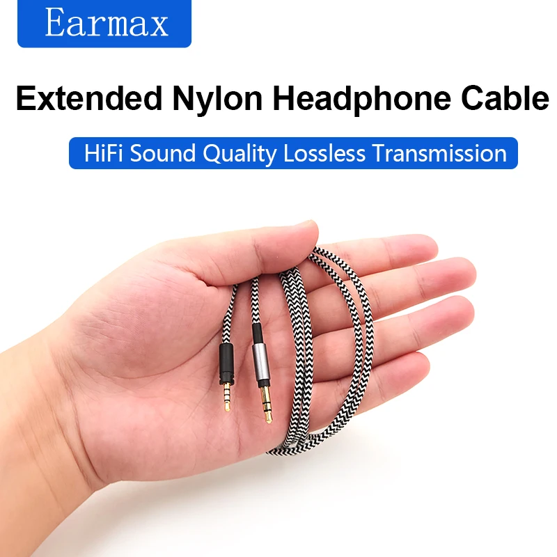 For Sennheiser MOMENTUM HD4.30 HD400S HD458 HD458BT HD450BT HD350BT HD4.40BT Nylon Braided Upgrade Cable