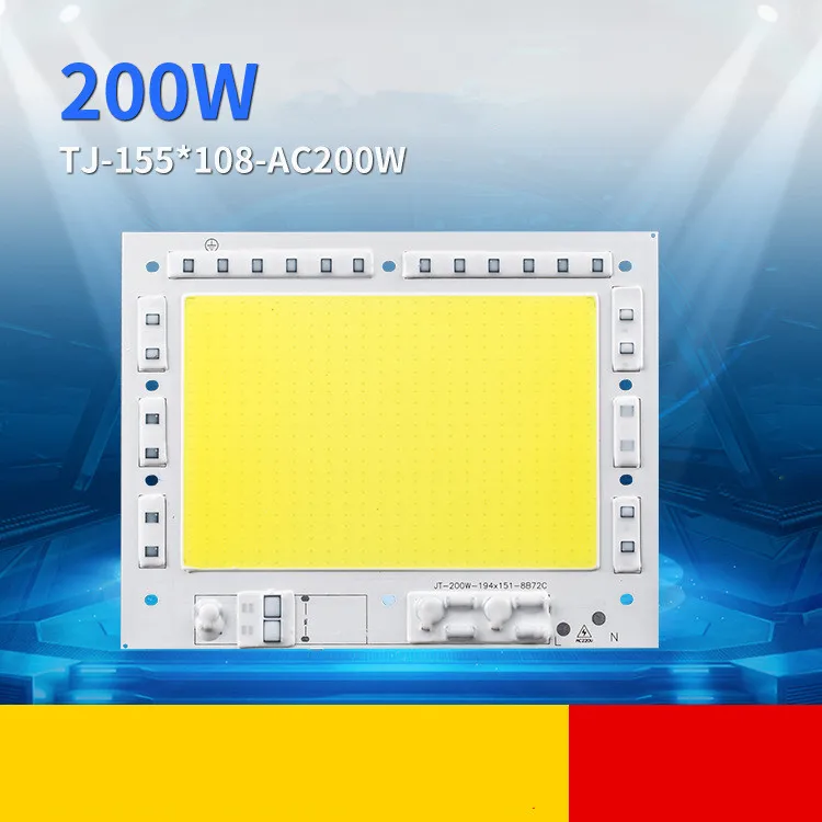 야외 조명용 드라이버리스 COB LED 램프 비드, 100W, 150W, 200W, 220V, 1 PC