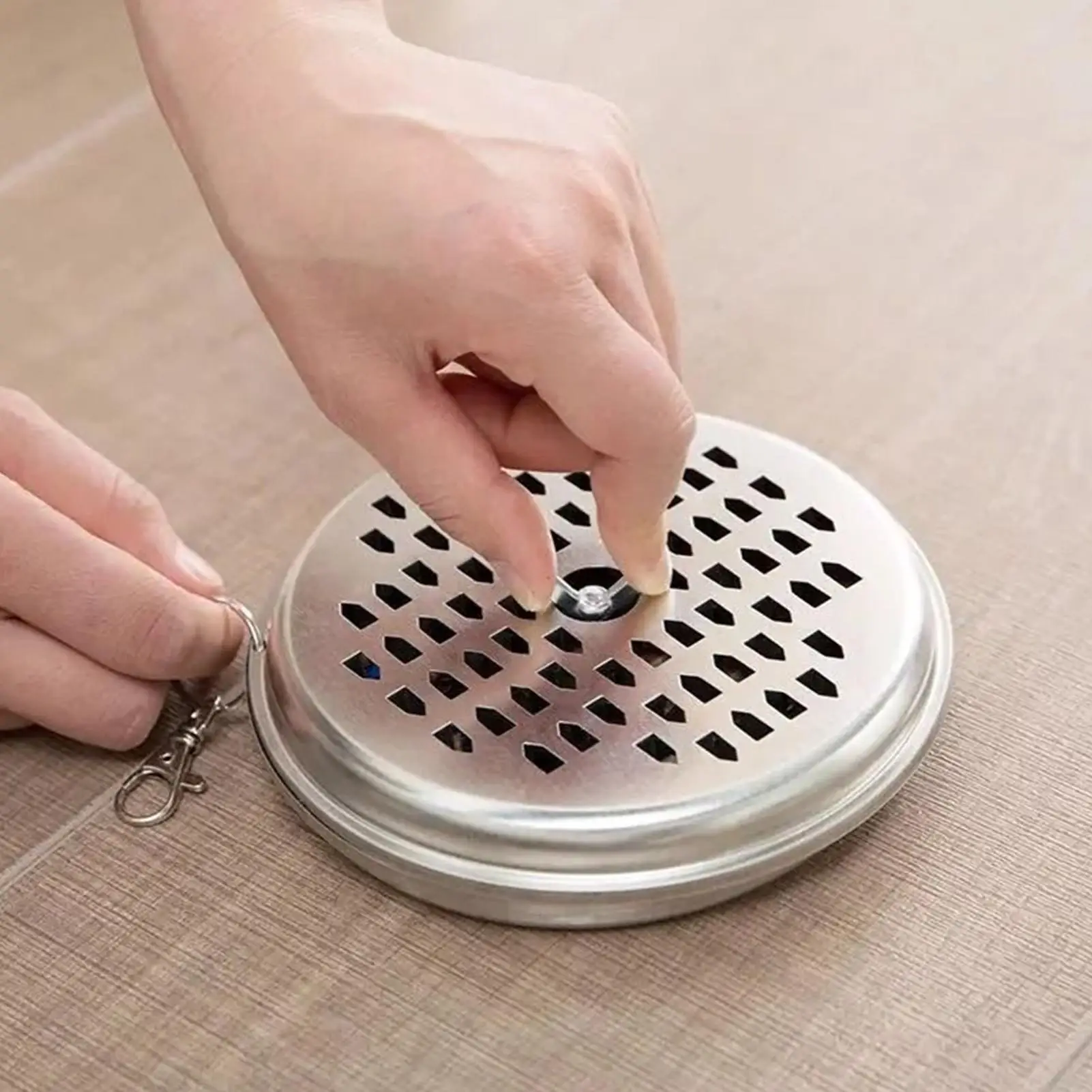 Incense Coil Holder Spiral Incense Burner Tray Fireproof Windproof Aromatherapy Holder with Cover for Outdoor Patio Camping Pool