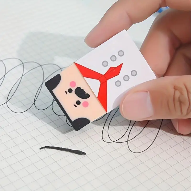 1-Pack Novelty Bald Man Erasers Fun Quirky School Supplies Funny Cartoon Erasers Correction Tools pencil eraser eraser pen retractable eraser kneadable eraser eraser refillable pen biscuit eraser plasticine eraser