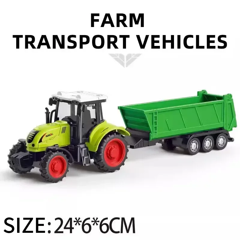 Inertia-Powered Farm Tractor Toy with Dump Trailer - Educational Engineering Gift