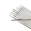 Premium Pearly White Miniature Paint Brush Set - Soft Goat Hair, Wooden Handles for Model Painting & Crafts 3
