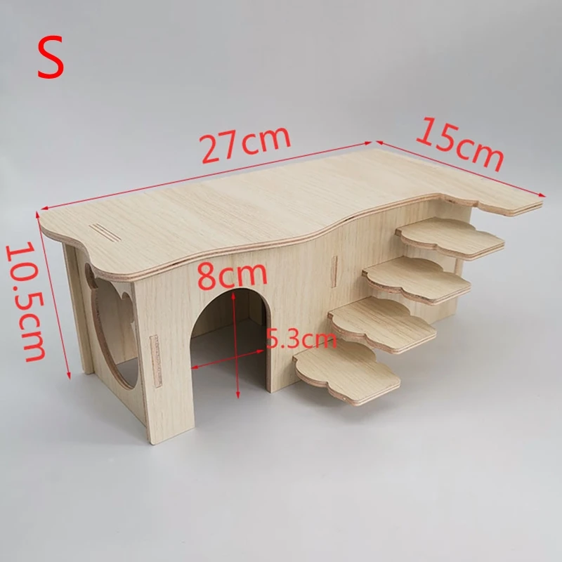 New Hamster Wooden Houses with Steps Hamster Hideout Multi Chamber Room for
