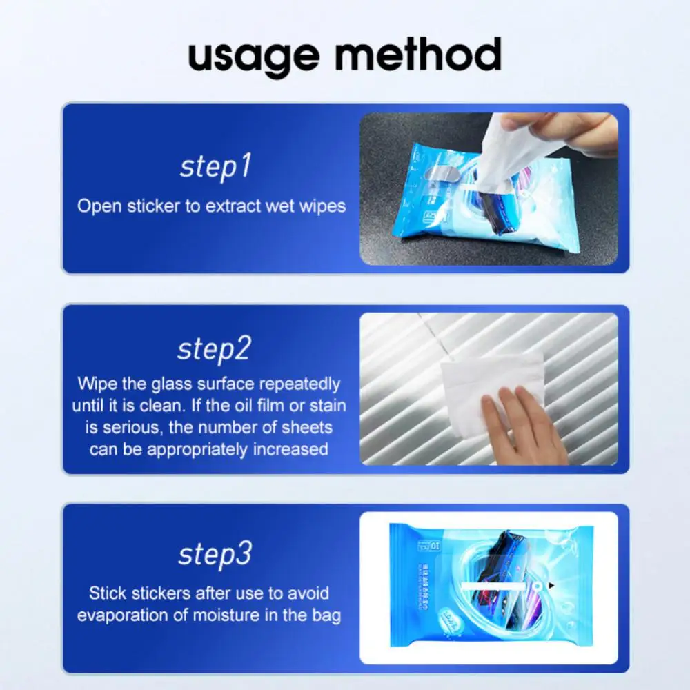Fiber Car Wipes Car Glass Decontamination And Oil Film Removal Windshield Cleaning Wipes Car Cleaning Tool Accessories