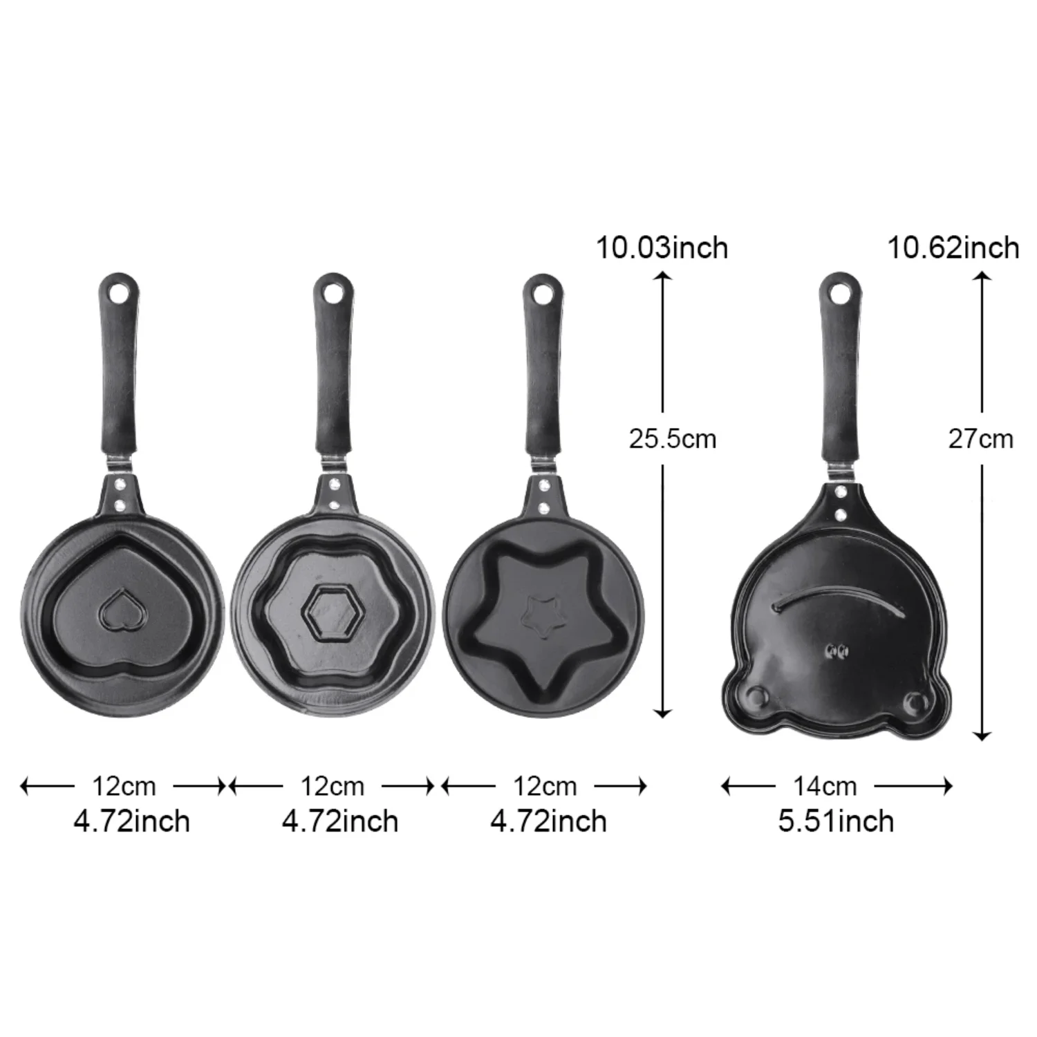 Non-Stick Frying Pan Pancake Maker Egg Mold Pan Flip Omelette Mold Breakfast Egg Frying Pot Kitchen Tools Mini