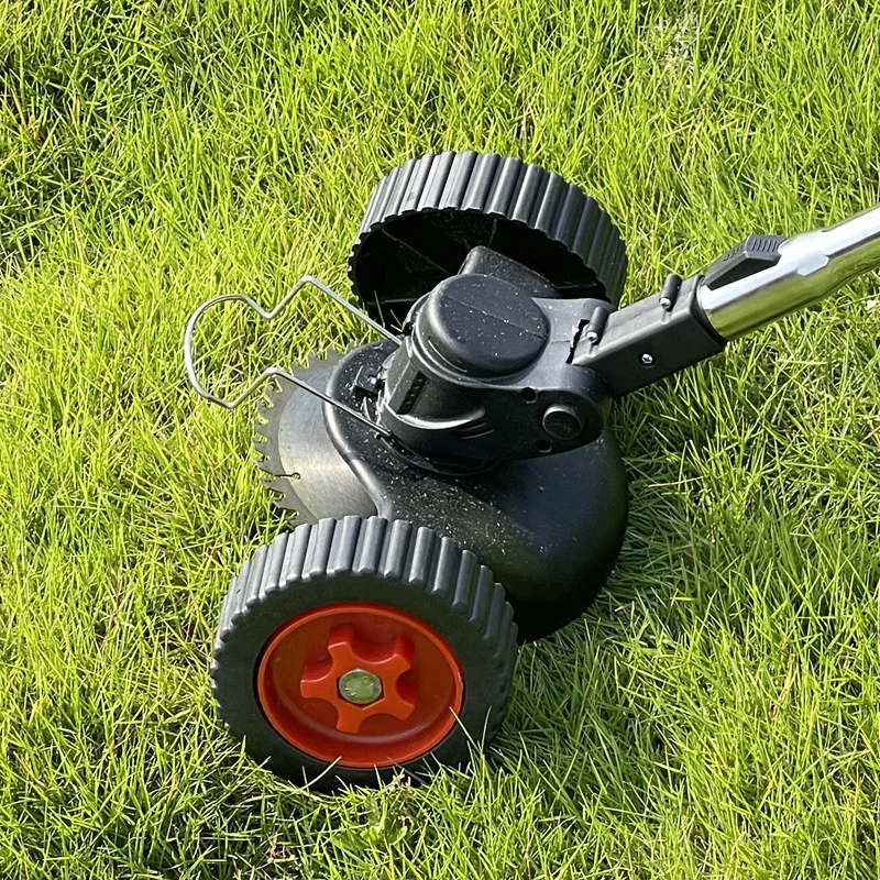 String Trimmer Carts Auxiliary Wheels Adjustble Walk Behind Lawn Mower Parts Gas Petrol Electric Bushcutter Strimmer