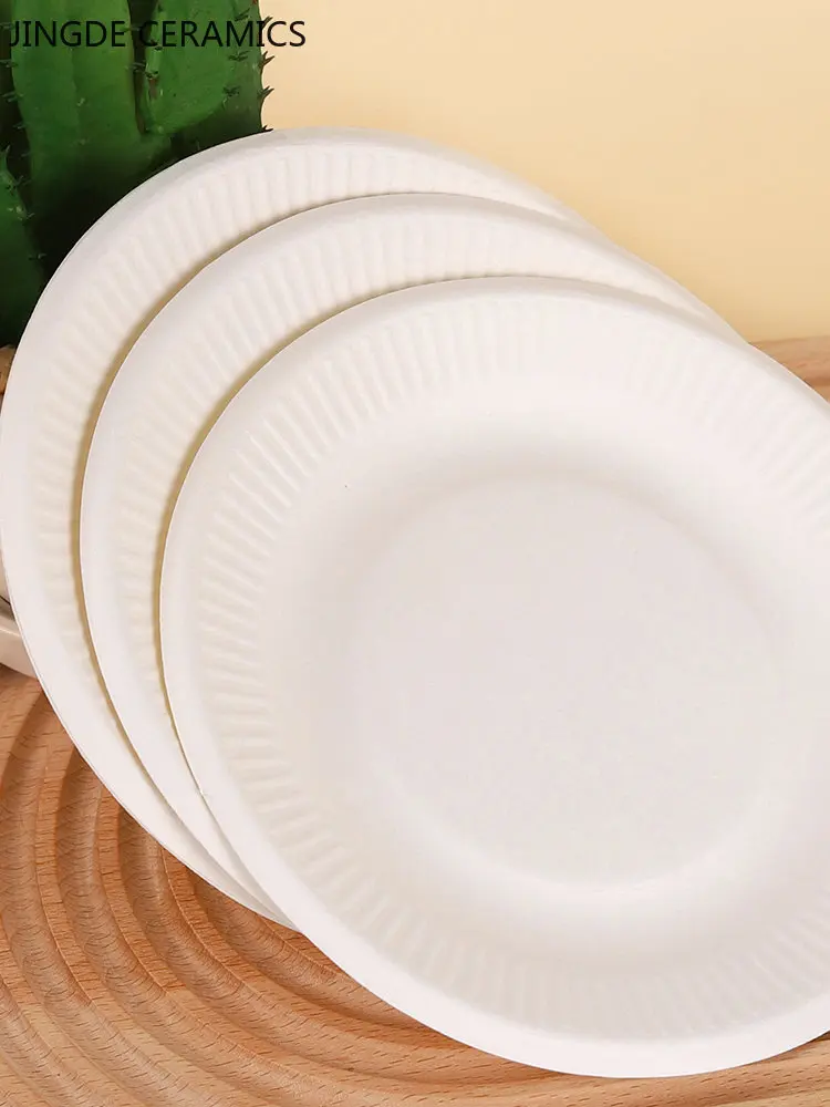 Paper Plates, White Disposable Paper Plates Bulk, Golden Round Soak Proof  Paper Plates, Cut-proof Paper Dinner Plates For Party Wedding And Everyday  Use - Temu United Arab Emirates