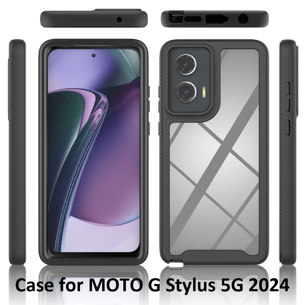 Transparent TPU/PC Phone Case with Bumper Frame and Clear Shell