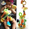 Soft Giraffe Animal Handbells Rattles Plush Infant Baby Development Handle Toys Hot Selling with Teether Baby Toy for Newborn 1