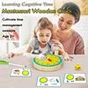 Wooden Clock Dice Montessori Math Toys Time Activity Set Time Matching Puzzle Preschool Tactile Learning Clock Educational Toys 2