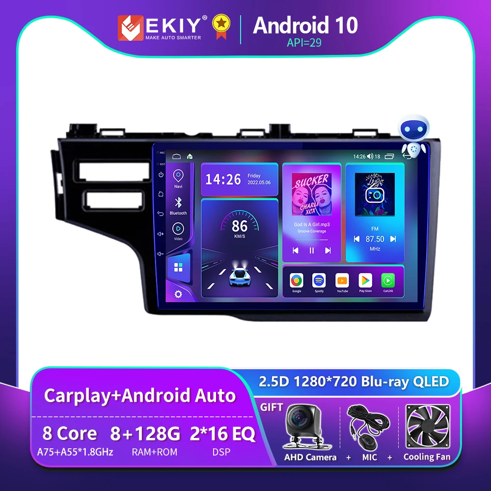 

EKIY T900 For Honda Jazz 3 2015 - 2020 Fit 3 GP GK 2013 -2020 Android Radio Car Multimedia Player Navigation GPS CarPlay Auto