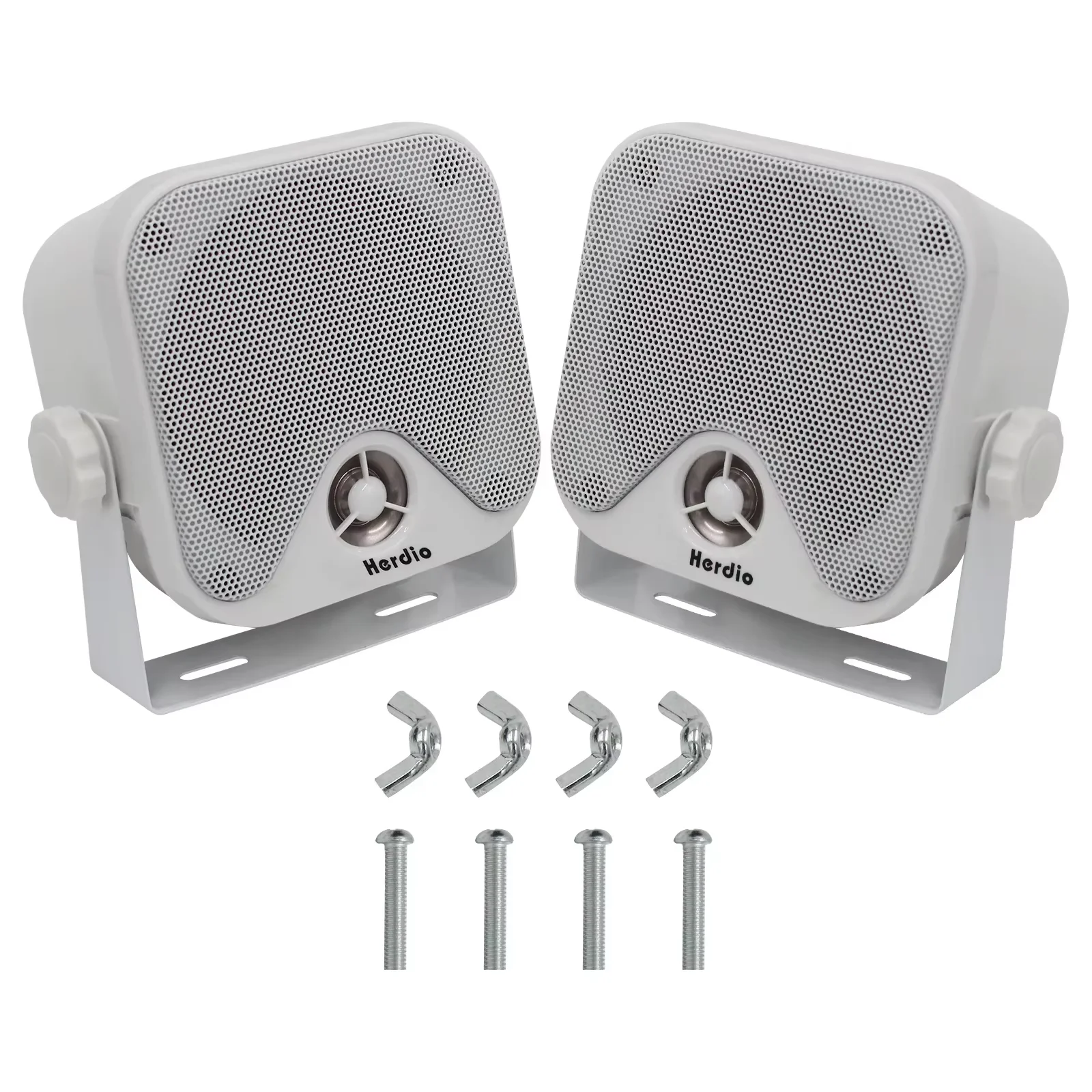 Herdio 120W Waterproof Outdoor Speakers for Boats and Motorcycles