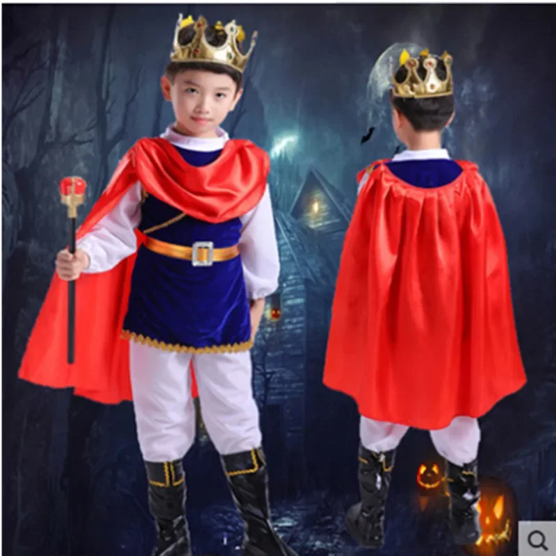 

Halloween Children's Cosplay Spring And Summer Boys' Performance Suit, fairyTale rRole Prince, Pirate Stage Performance CostumeF