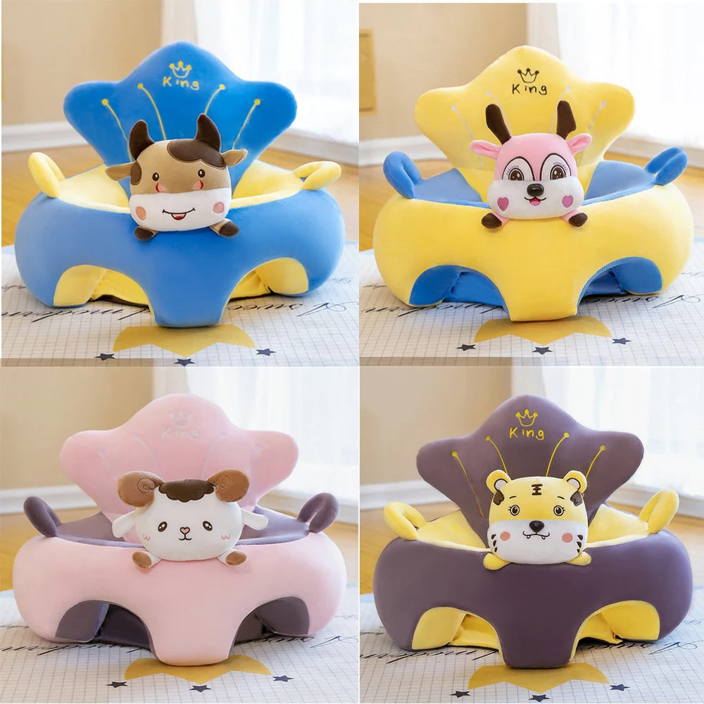 Cute Cartoon Baby Sofa Cover Learning to Sit Seat Feeding Chair Case Kids Baby Sofa Skin Infant Seat Without Cotton