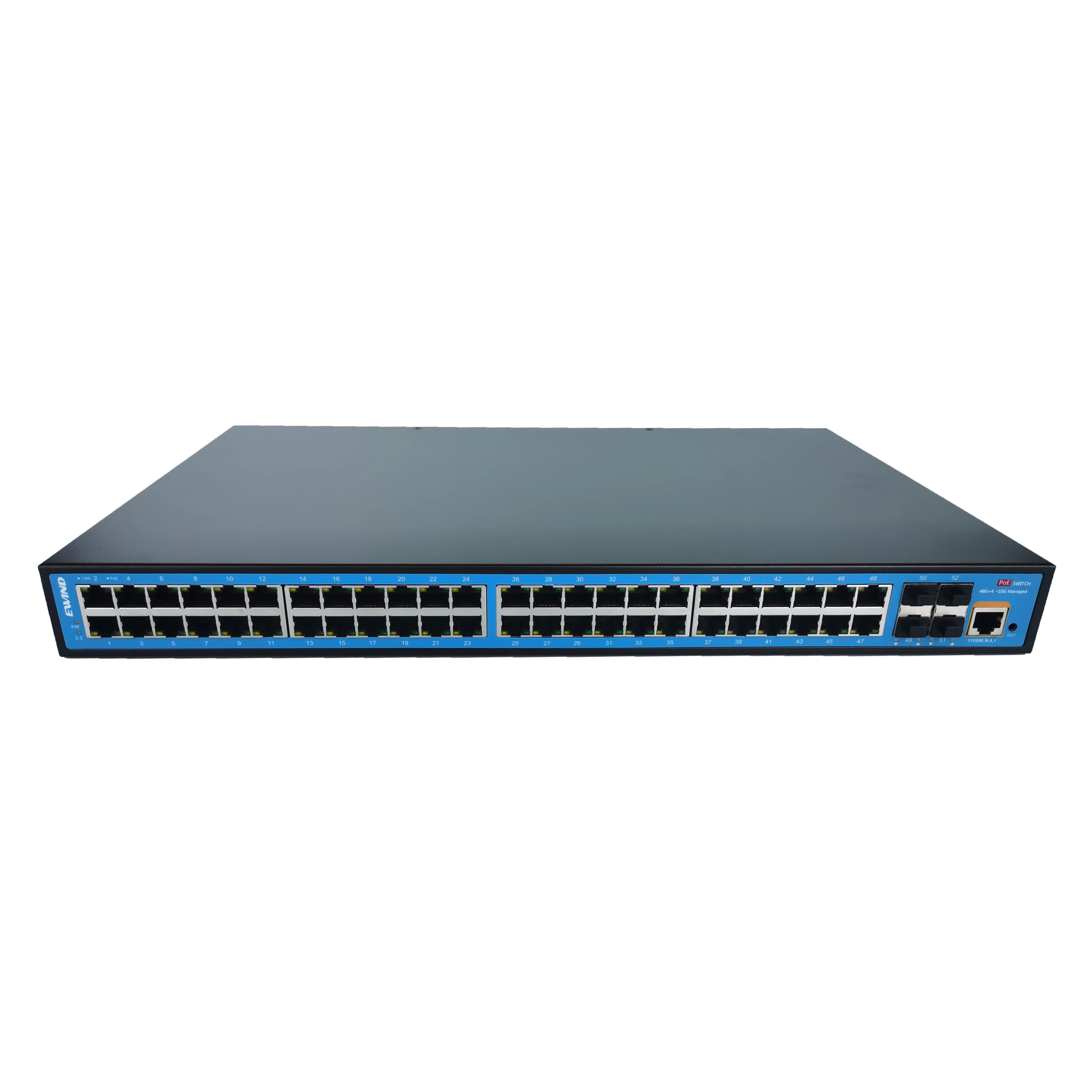 

EWIND Managed Layer 3 PoE Switch 48 Ports with 4 SFP 10G Uplink Ethernet Reserve PoE Gigabit