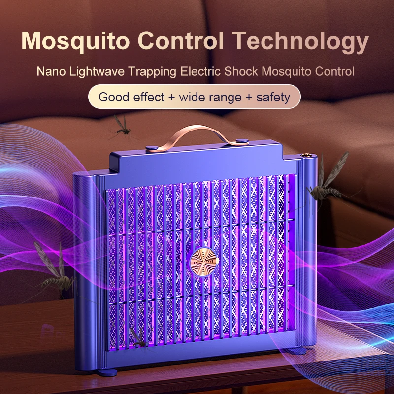 Mosquito Killer Lamp Mosquito Lamp Electric Shock Mosquito Killler Lamp LED Bionic Physical Mosquito Trap Safe For Kids Kills Ultraviolet Light Mosquitoes