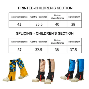 1 Pair Waterproof Outdoor Ski Gaiters For Kids Hiking Snow Cycling Climbing Hunting Legging Gaiters Winter Leg Ankle Warmmers 6
