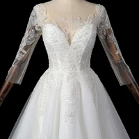 Jancember-O-Neck-Three-Quarter-Illusion-Sweep-Train-A-line-Button-With-Embroidery-Sequined-Elegant-Wedding.jpg
