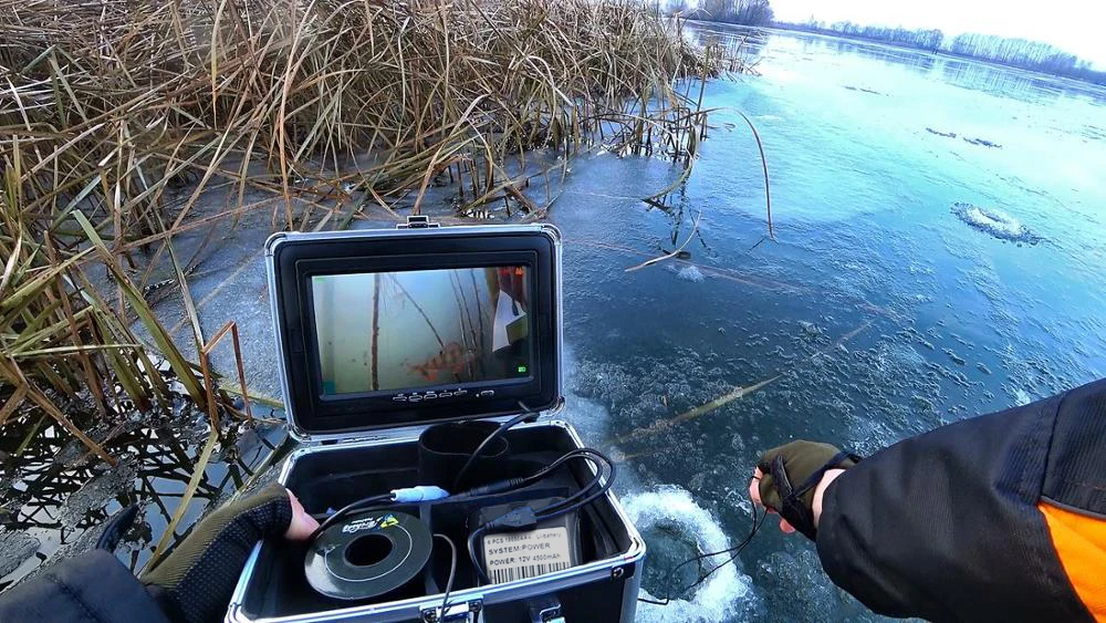 Erchang Underwater Fishing Camera 7 Inch Winter Fishing Camera 1000TVL 24pcs Light Recording Infrared Ice fishing accessories fish finder