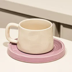 Charming Ceramic Coffee & Tea Set - Creative Exquisite Mugs & Saucers Collection - 300ml (White - Cup - Saucer)