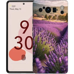 Elegant Lavender Floral Soft Shockproof TPU Phone Case - Black Cover - Pixel 8 Pro (A1)