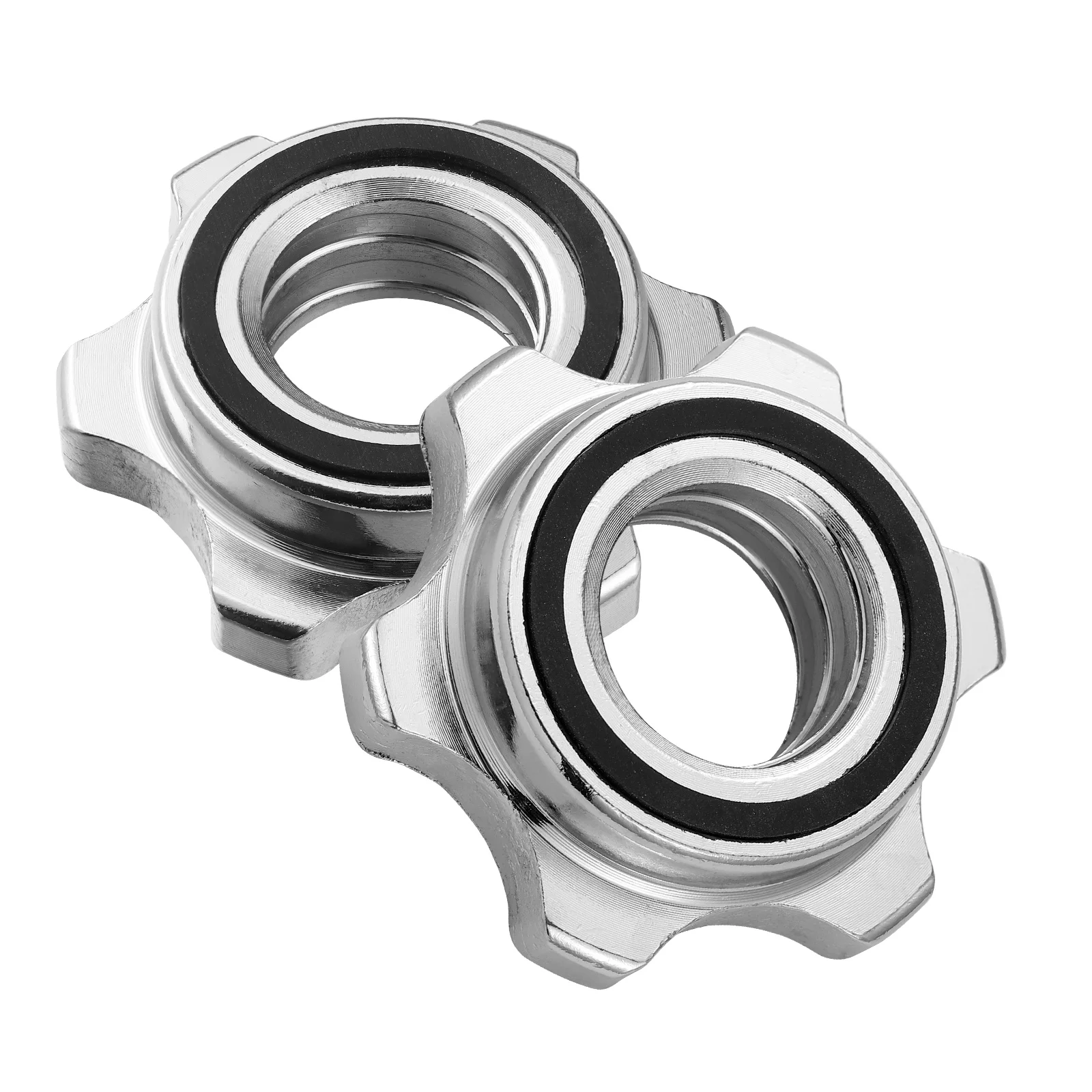

2.5cm Hex Nuts universal hexagonal nut Casting Iron Anti-slip Spin-Lock Collar Screw for Barbell Dumbell Weight Lifting